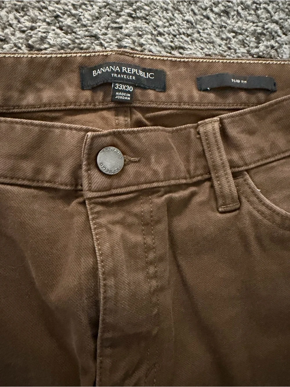 Banana Republic Traveler Slim Fit Pants - Brown